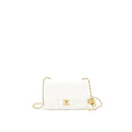 CHANEL 21B PEARL CRUSH SQUARE MINI FLAP BAG LAMBSKIN WHITE GHW