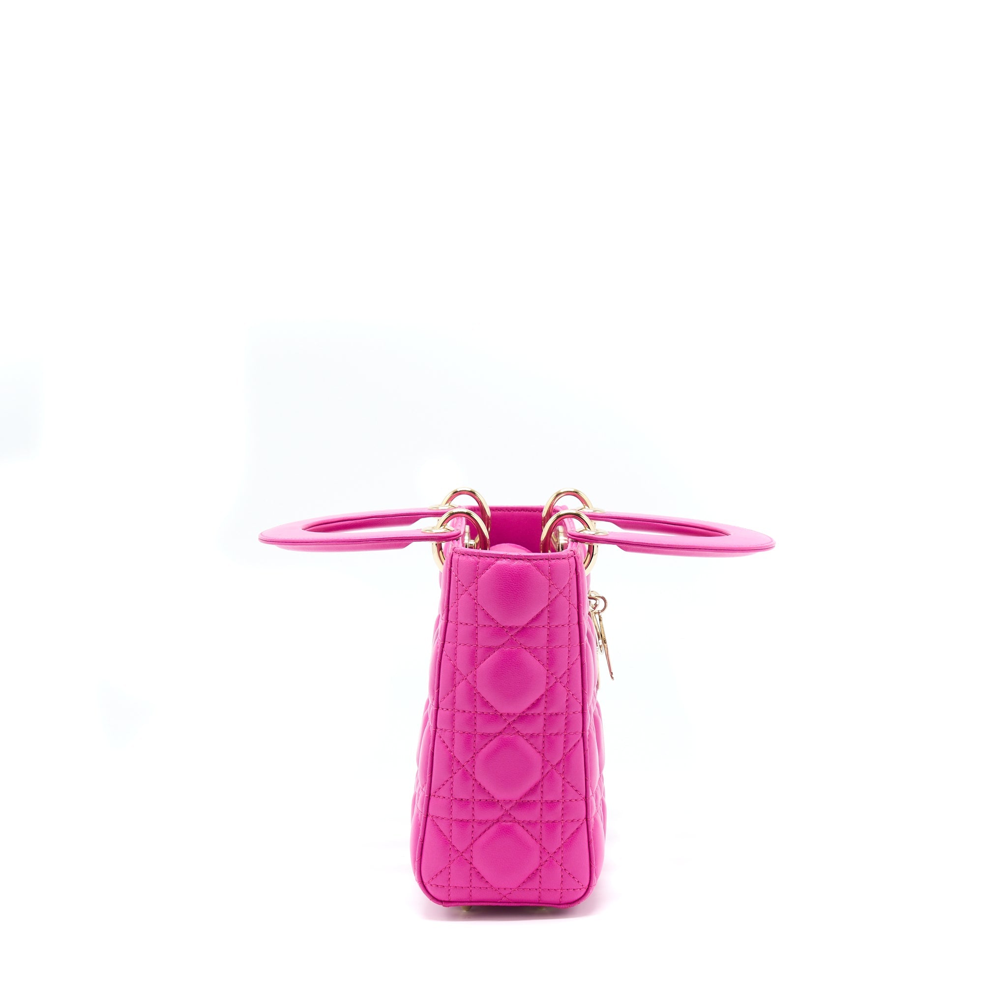 DIOR SMALL LADY DIOR LAMBSKIN PINK GHW