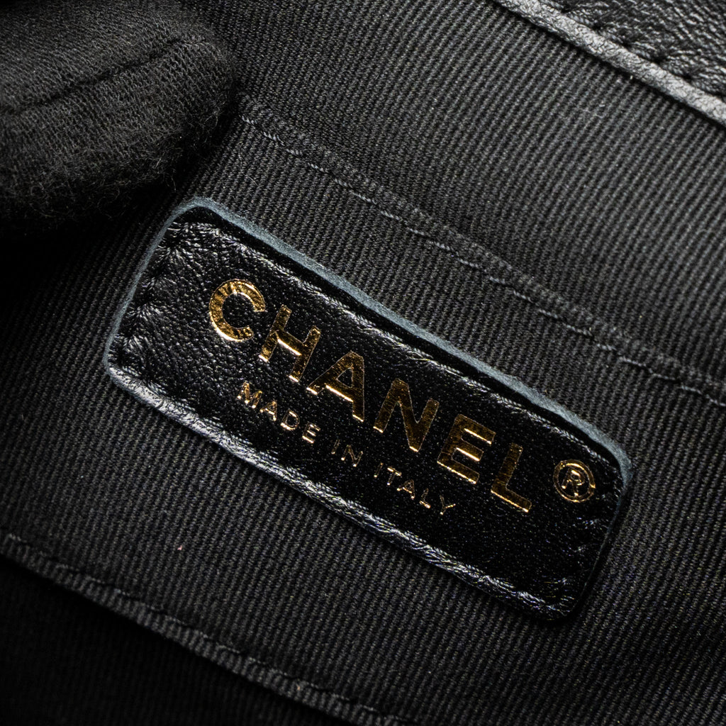 CHANEL MINI DUMA BACKPACK LAMBSKIN BLACK LGHW (MICROCHIP)