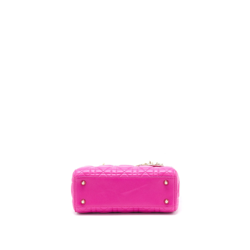 DIOR SMALL LADY DIOR LAMBSKIN PINK GHW