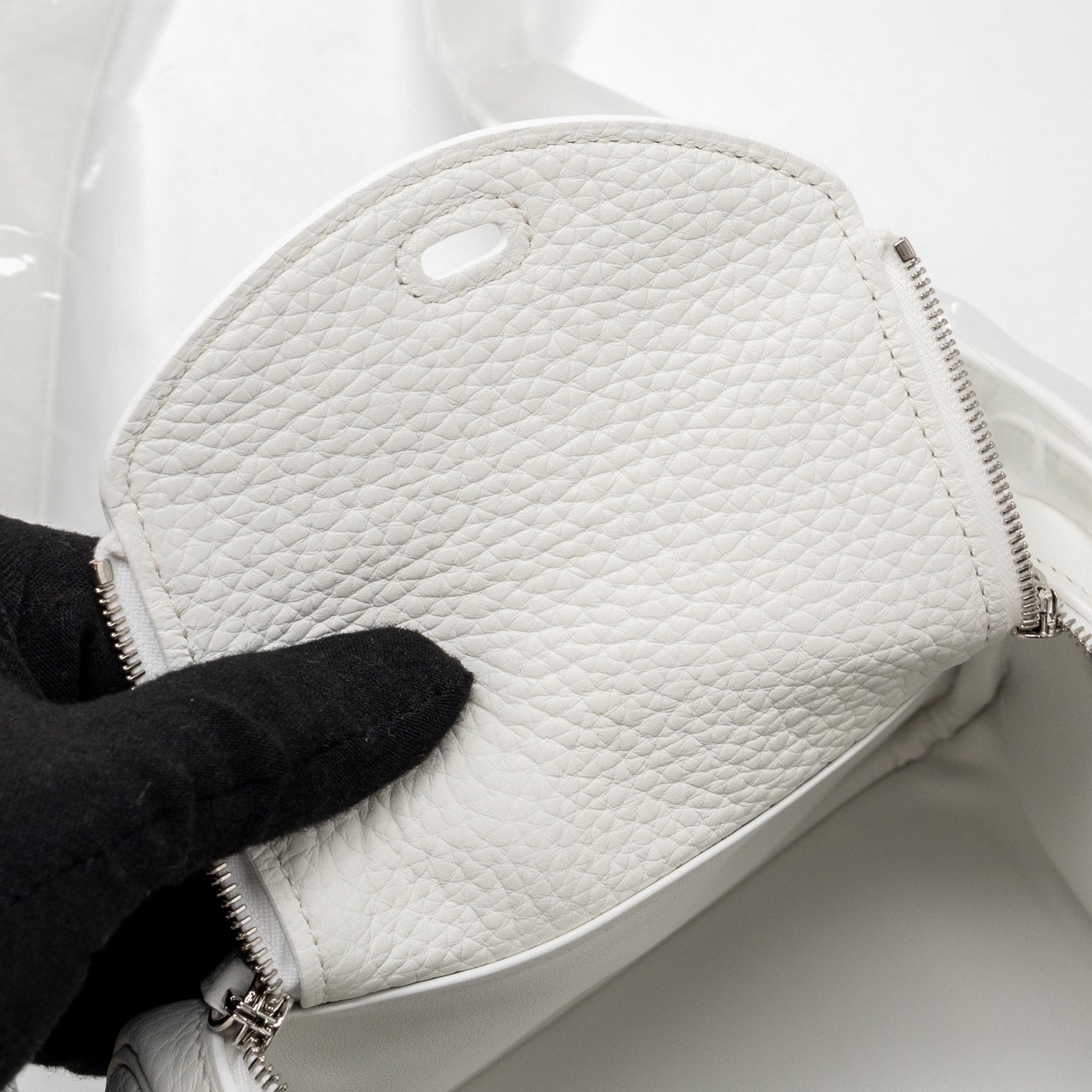 HERMES MINI LINDY CLEMENCE NEW WHITE SHW