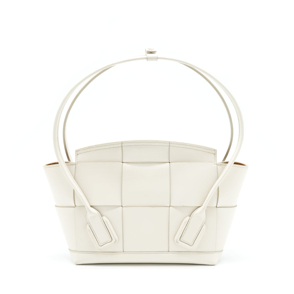 BOTTEGA VENETA ARCO BAG CALFSKIN WHITE SHW