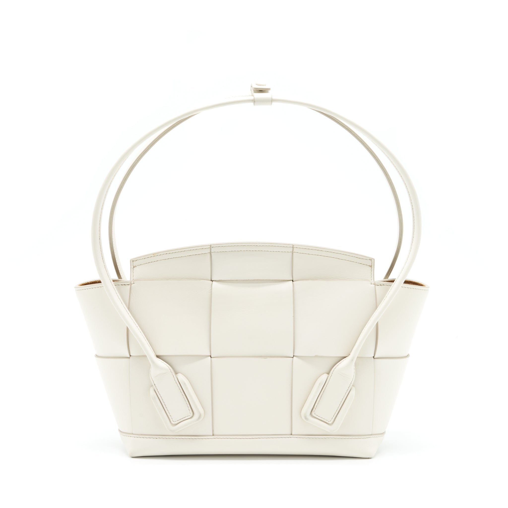 BOTTEGA VENETA ARCO BAG CALFSKIN WHITE SHW