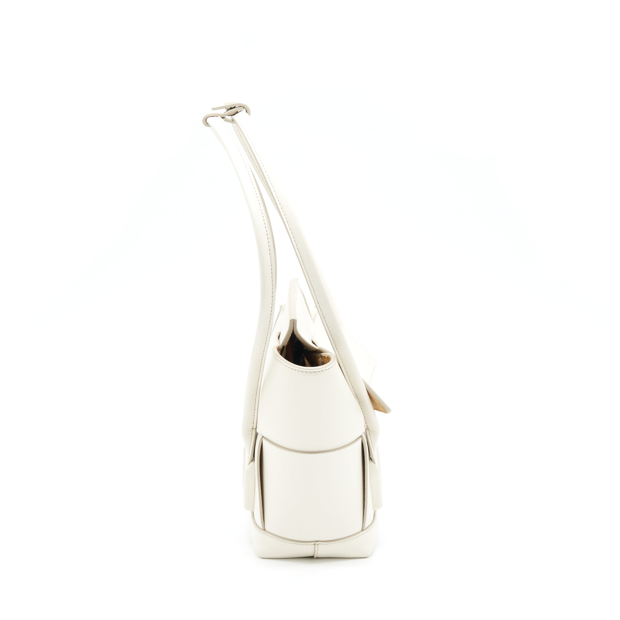BOTTEGA VENETA ARCO BAG CALFSKIN WHITE SHW
