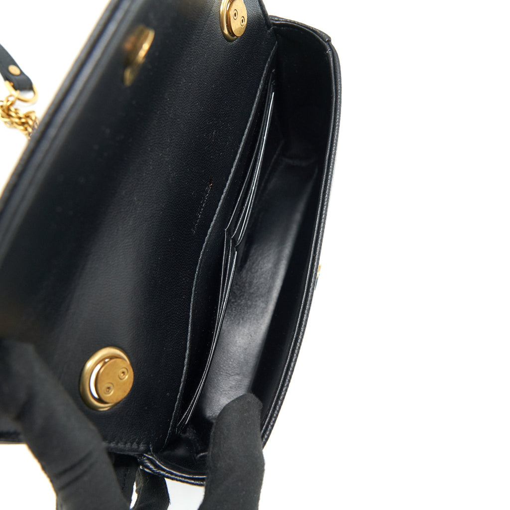 BALENCIAGA BB CHAIN SHOULDER BAG BLACK GHW