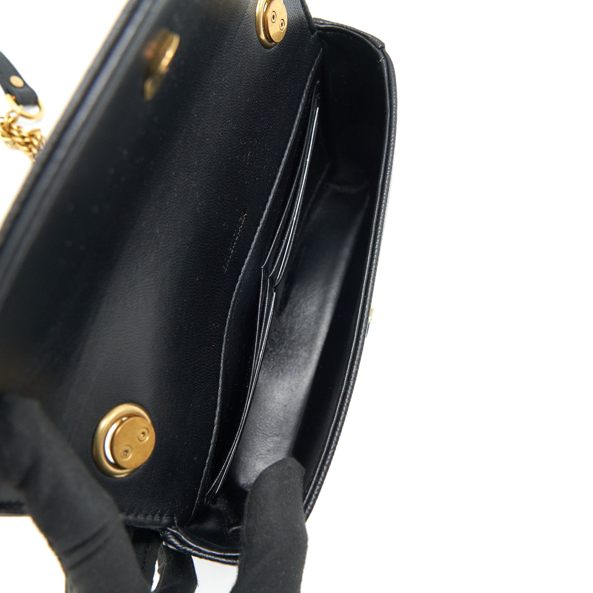 BALENCIAGA BB CHAIN SHOULDER BAG BLACK GHW