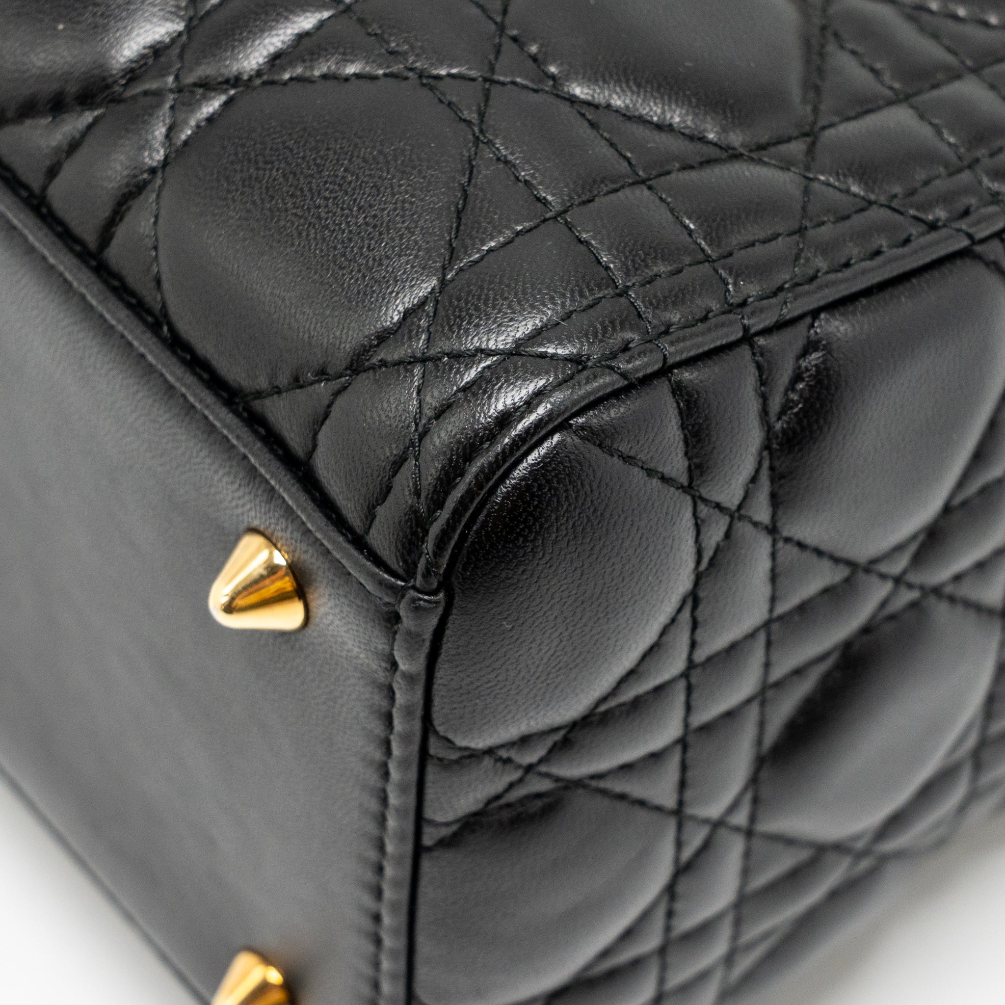 DIOR MEDIUM LADY DIOR LAMBSKIN BLACK GHW