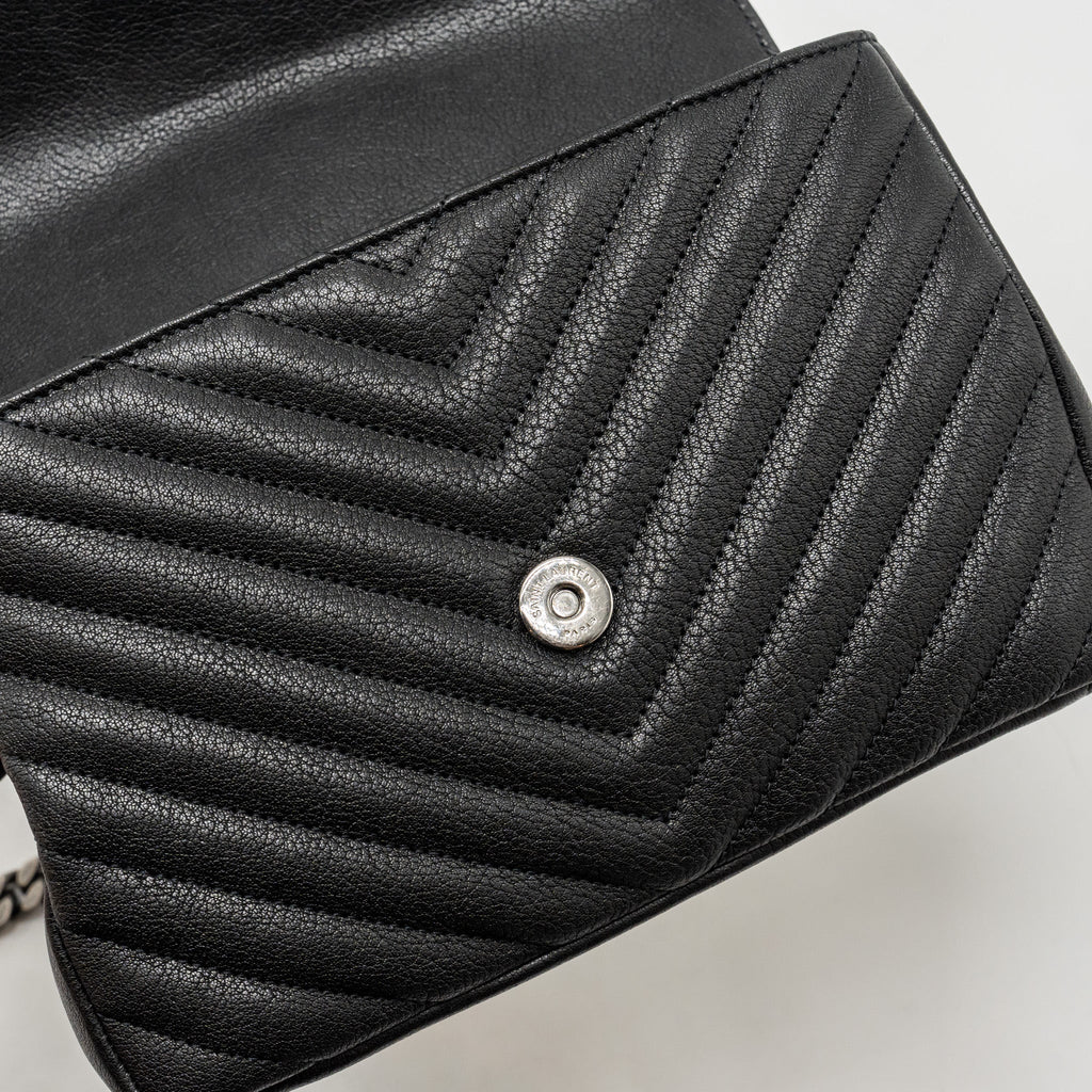 SAINT LAURENT/YSL MEDIUM COLLEGE BAG LAMBSKIN BLACK SHW