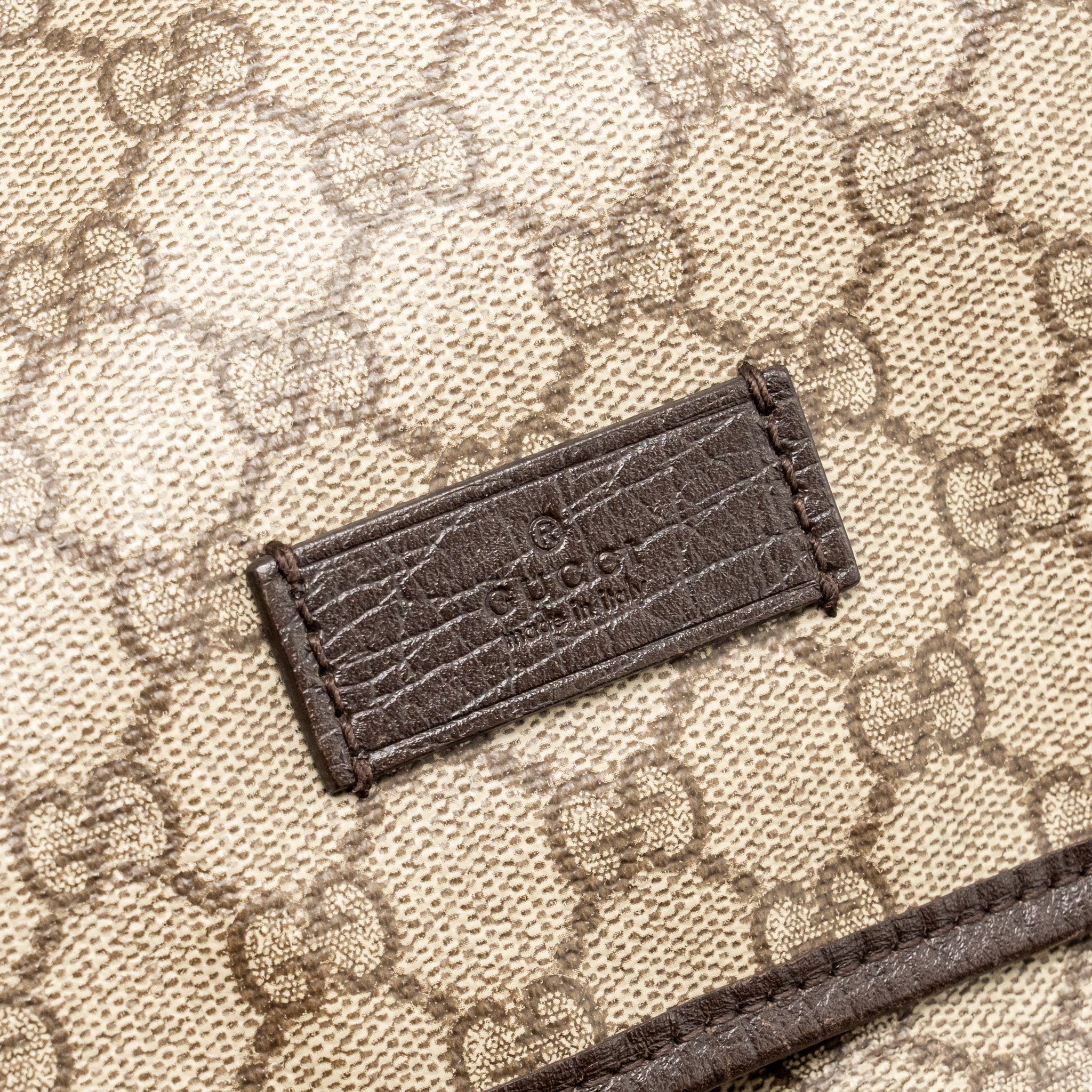 GUCCI LARGE FLAP MESSENGER BAG GG SUPREME CANVAS SHW