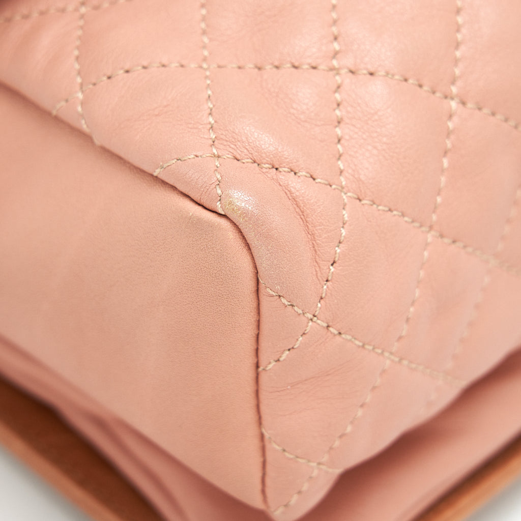 CHANEL QUILTED FLAP SHOULDER BAG PINK