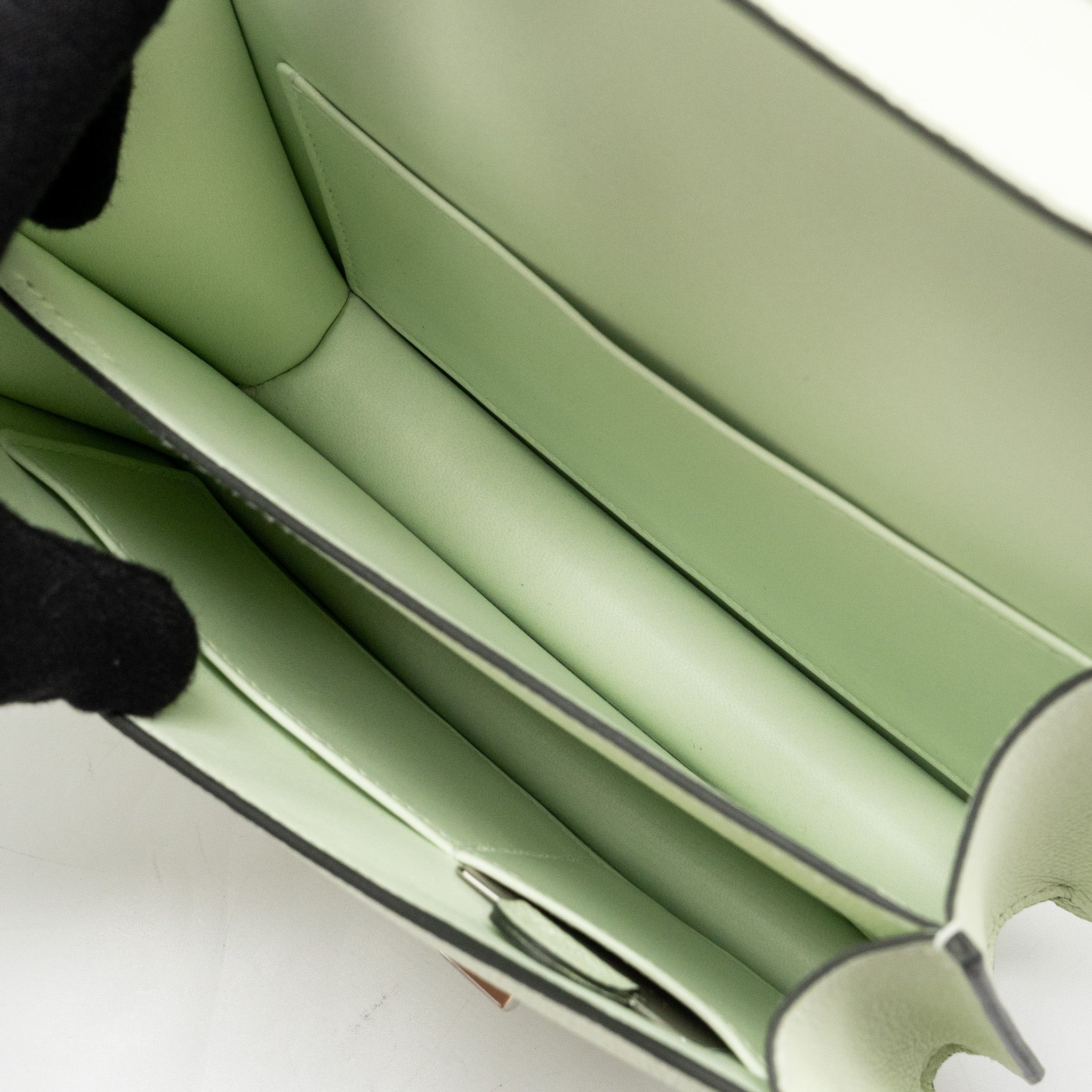 HERMES MINI CONSTANCE EPSOM VERT FIZZ SHW