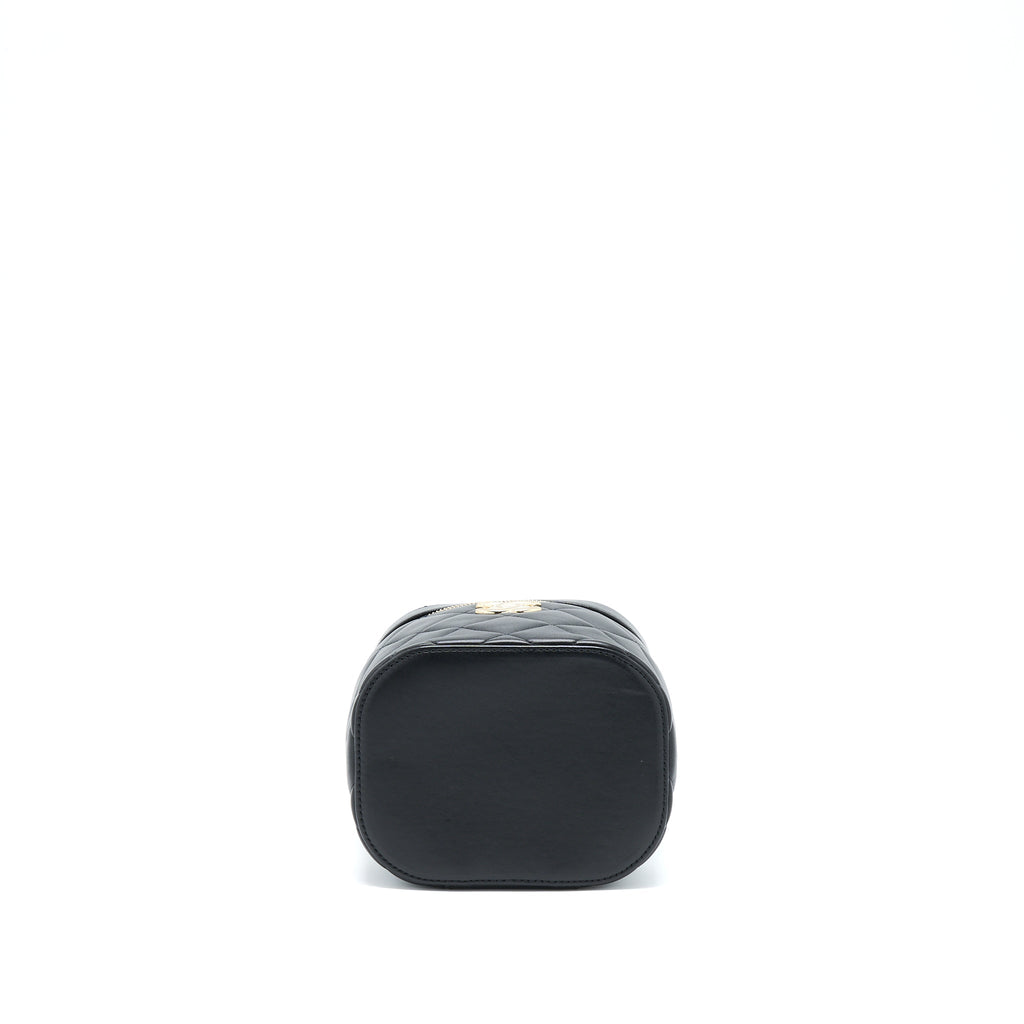 CHANEL TRENDY VANITY CASE LAMBSKIN BLACK LGHW (MICROCHIP)