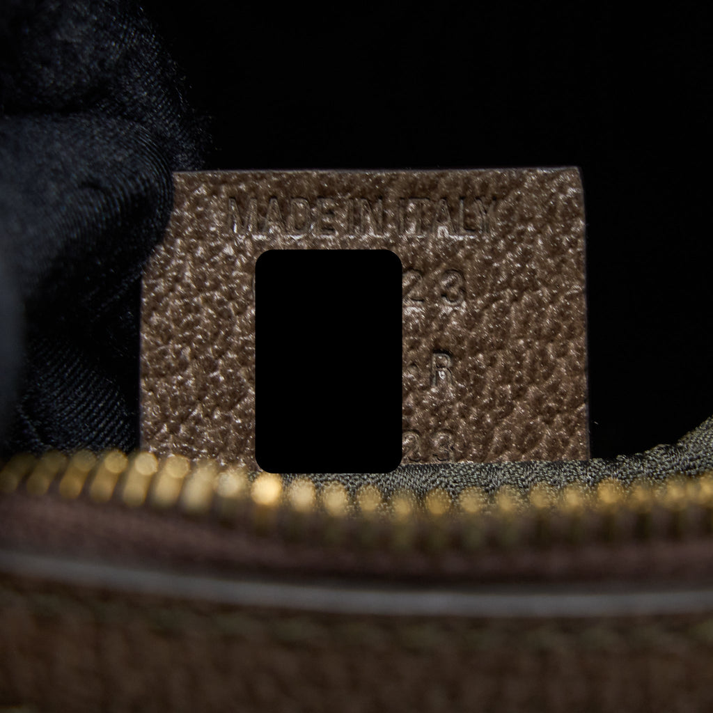 BALENCIAGA X GUCCI BOWLING BAG CANVAS/LEATHER BROWN BRUSHED GHW