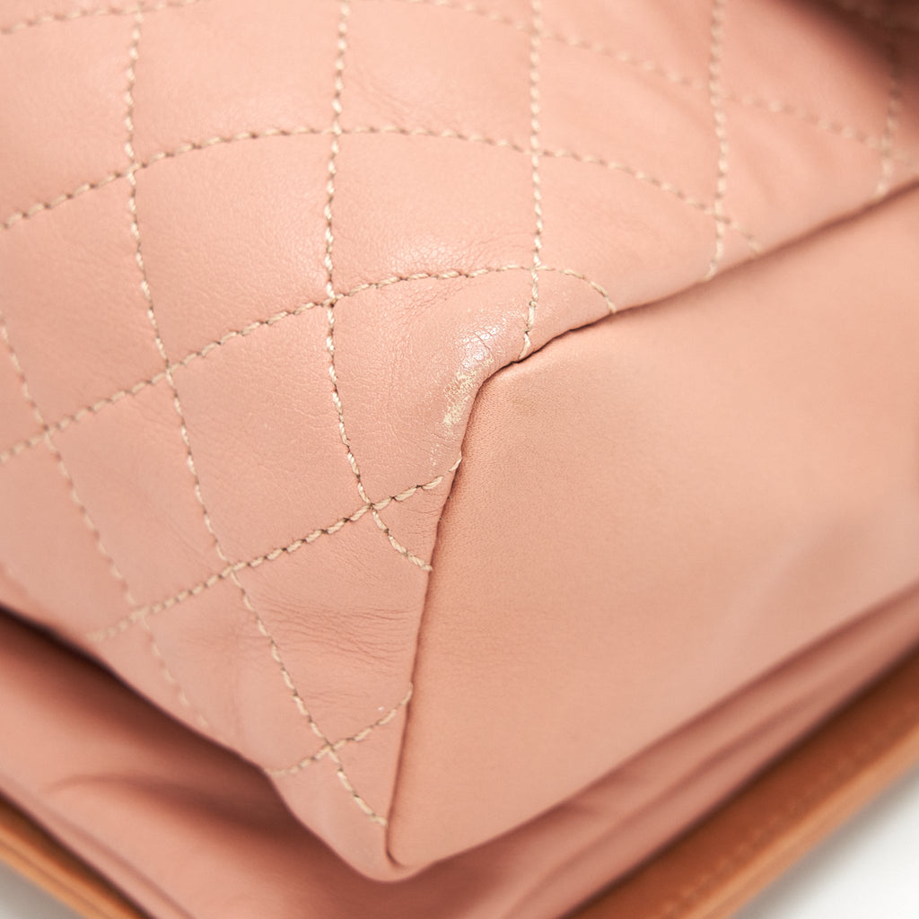 CHANEL QUILTED FLAP SHOULDER BAG PINK