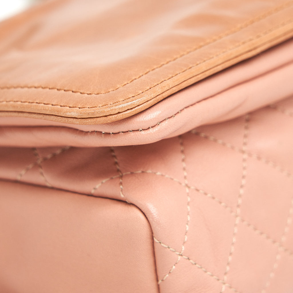 CHANEL QUILTED FLAP SHOULDER BAG PINK