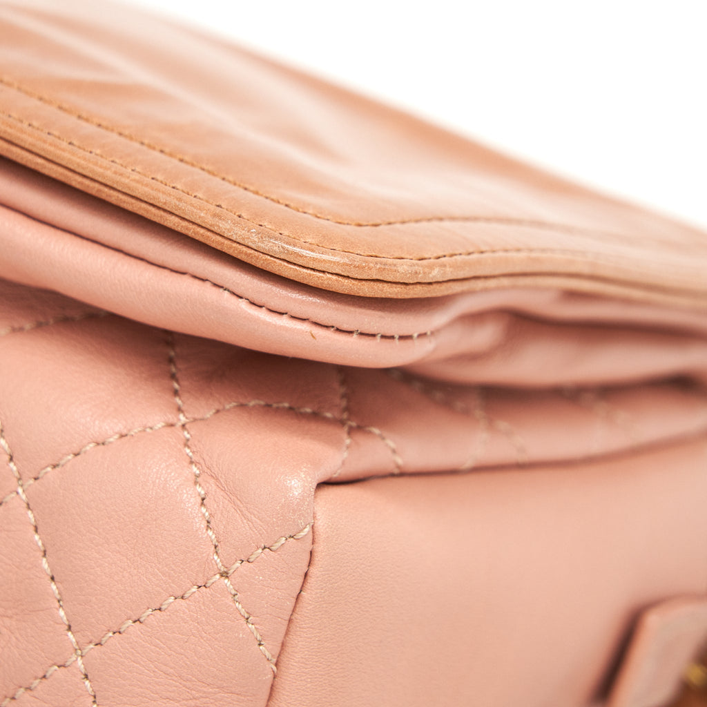 CHANEL QUILTED FLAP SHOULDER BAG PINK