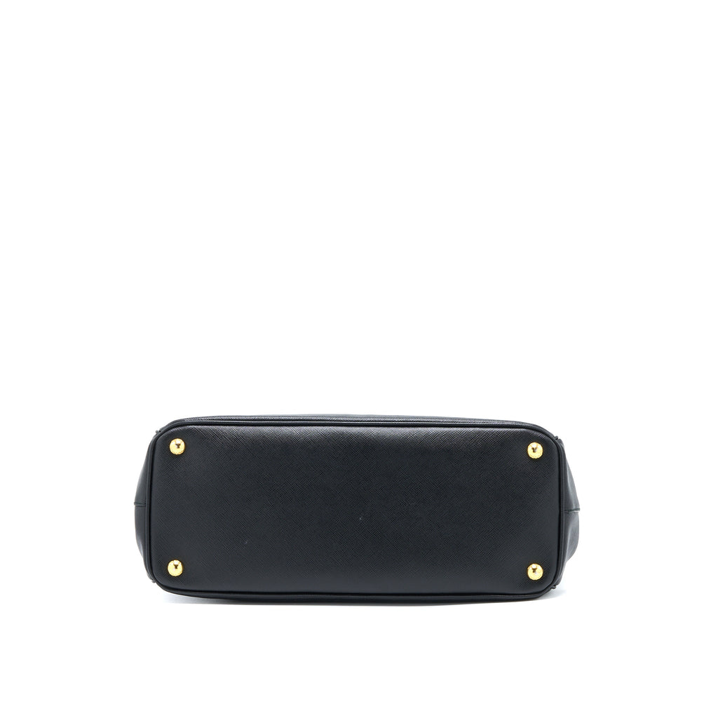 PRADA TOP HANDLE TOTE BAG CALFSKIN BLACK GHW