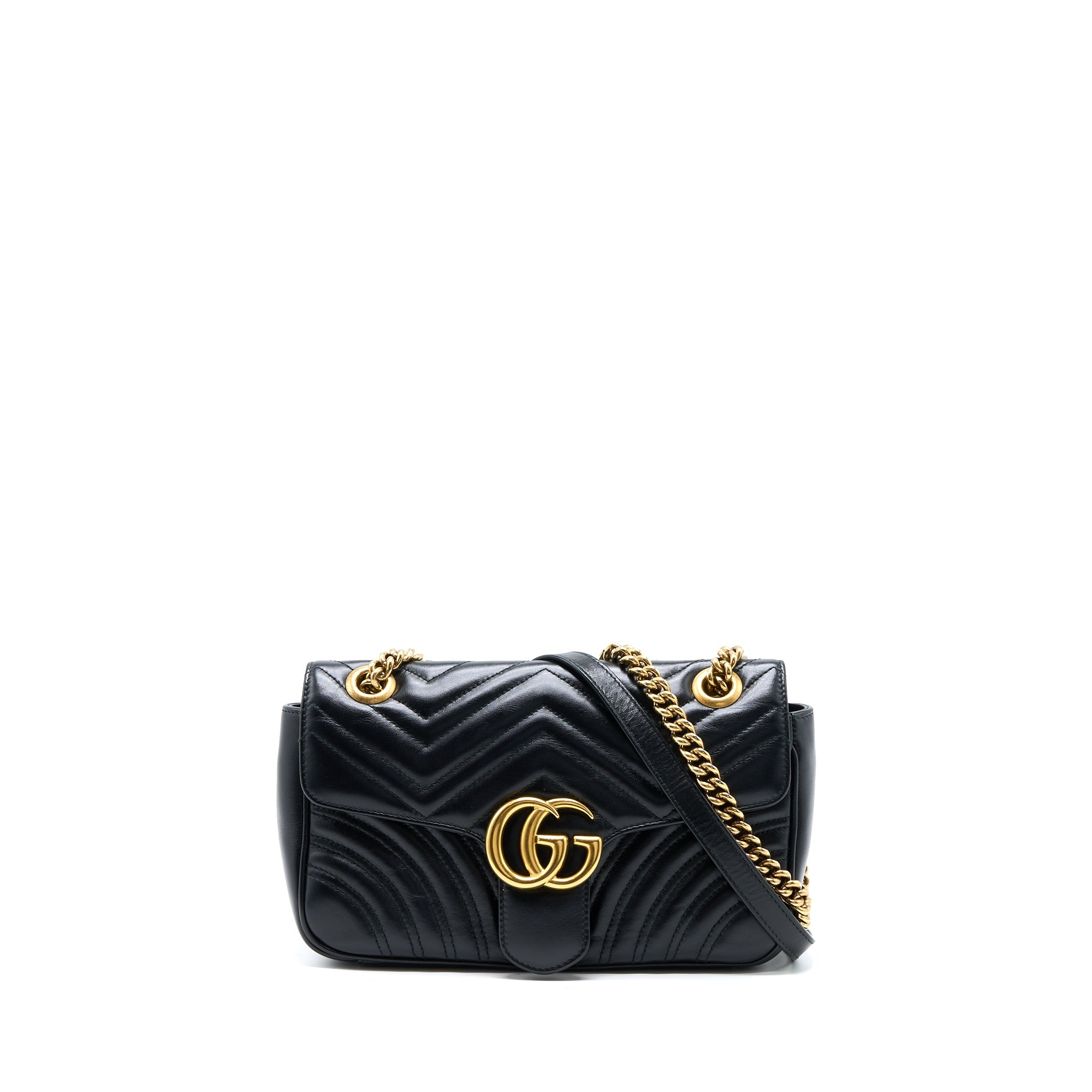 GUCCI SMALL MARMONT CALFSKIN BLACK GHW