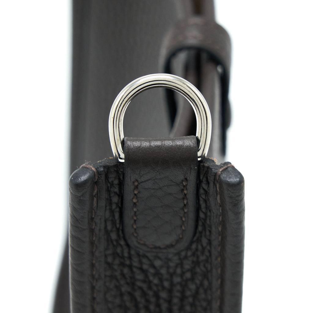 HERMES MINI EVELYN CLEMENCE EBENE/HAVANE SHW