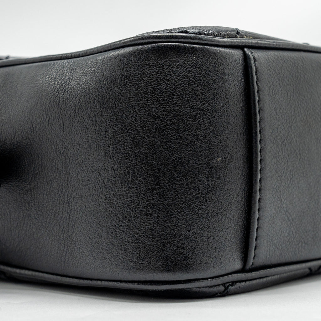 CHANEL PARIS-EDINBURGH COCO SPORRAN FLAP BAG CALFSKIN BLACK RUTHENIUM HARDWARE