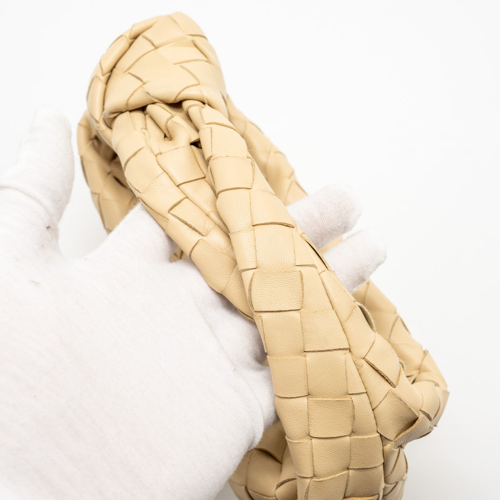 BOTTEGA VENETA MINI JODIE LAMBSKIN LIGHT BEIGE GHW
