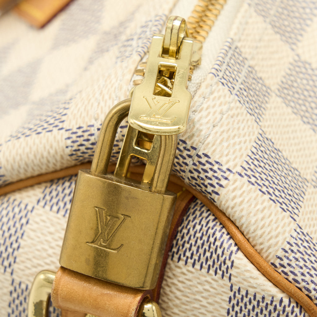 LOUIS VUITTON SPEEDY BANDOULIERE 30 DAMIER AZUR GHW