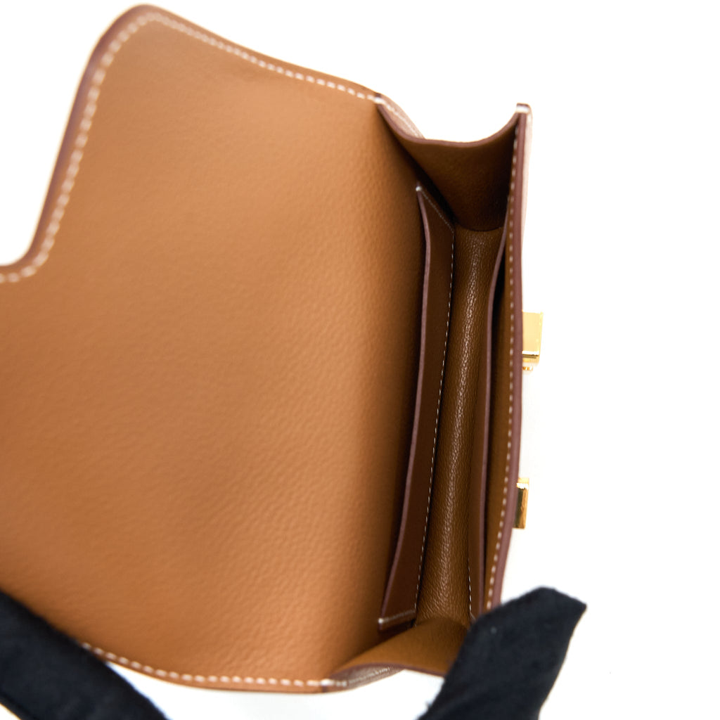 HERMES CONSTANCE SLIM EVERCOLOR GOLD GHW