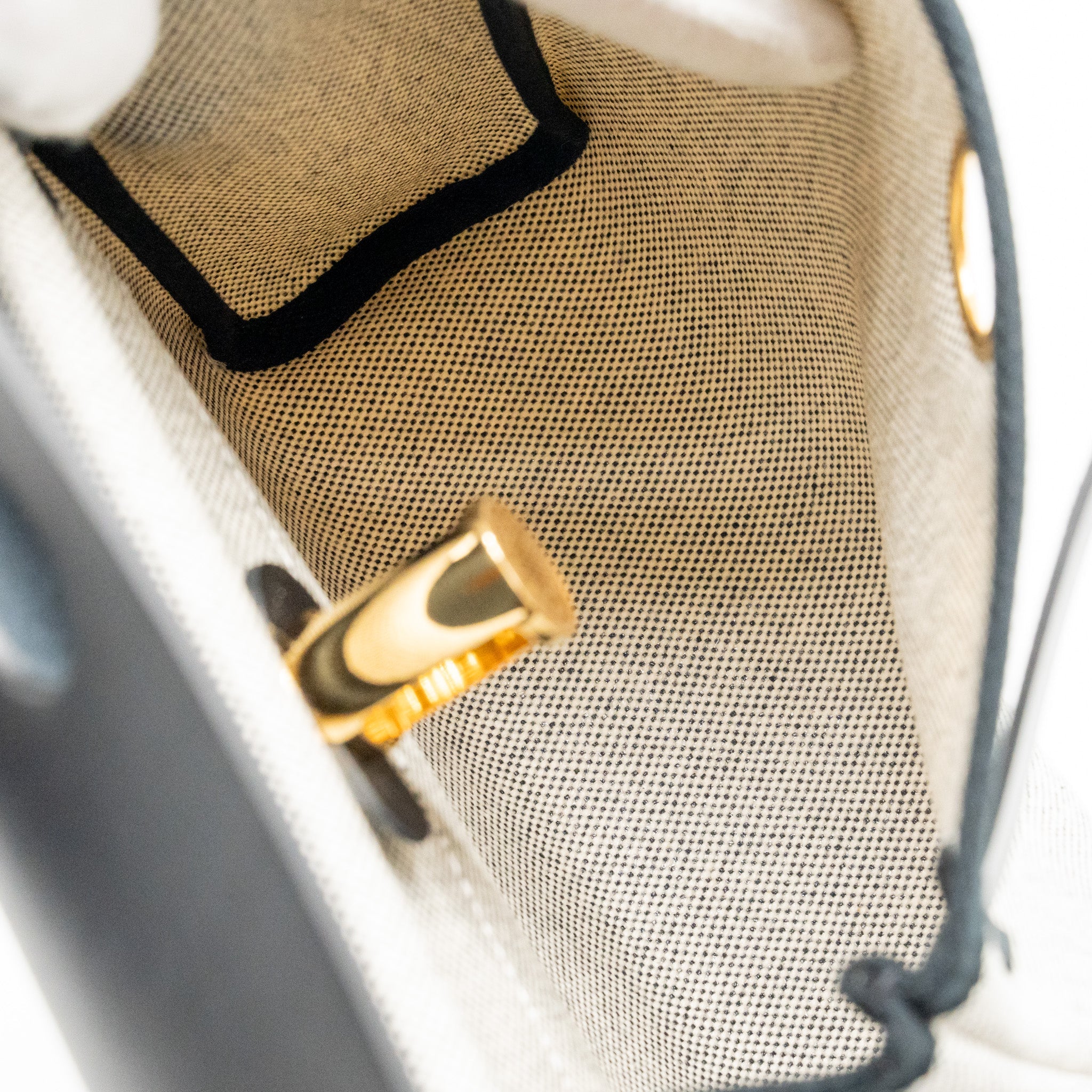 HERMES HERBAG MINI CANVAS/COWHIDE BLACK ECRU GHW