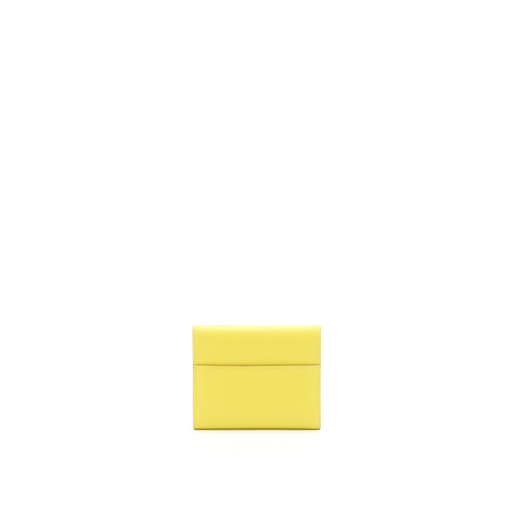 HERMES MINI CLIC CARD HOLDER EPSOM YELLOW GHW