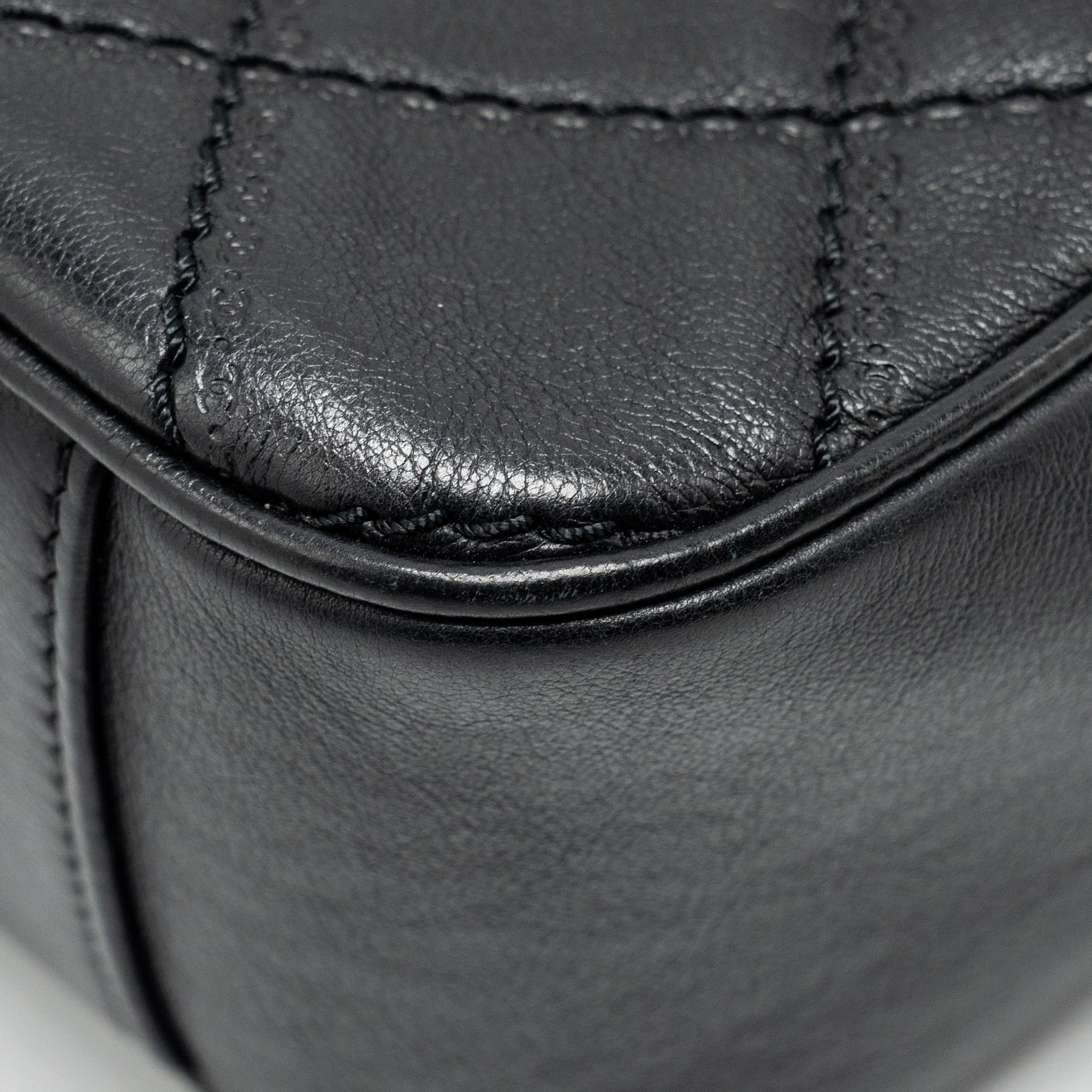 CHANEL PARIS-EDINBURGH COCO SPORRAN FLAP BAG CALFSKIN BLACK RUTHENIUM HARDWARE