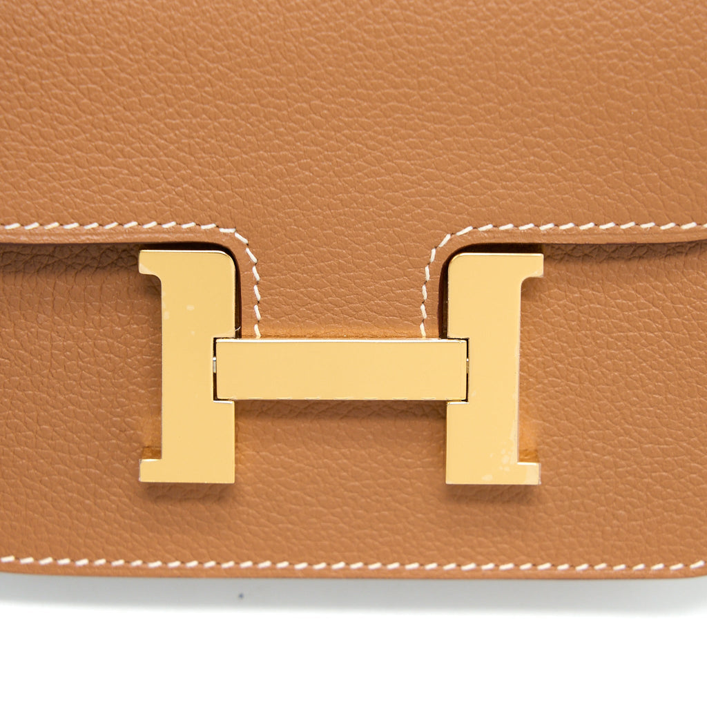 HERMES CONSTANCE SLIM EVERCOLOR GOLD GHW