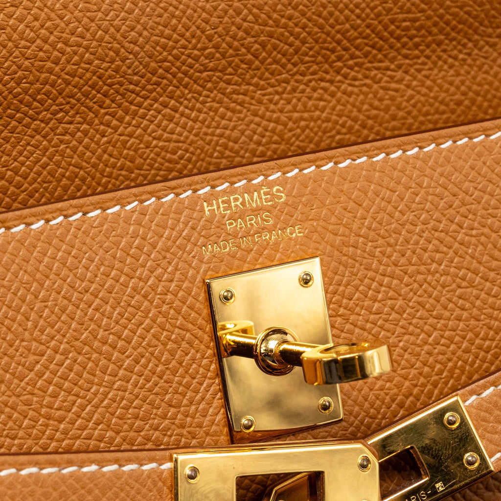 HERMES KELLY 25 EPSOM GOLD GHW