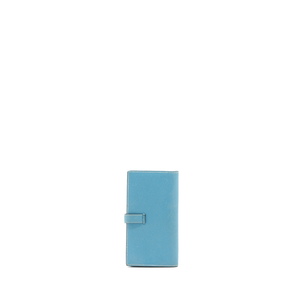 HERMES BEARN LONG WALLET EPSOM BLUE SHW