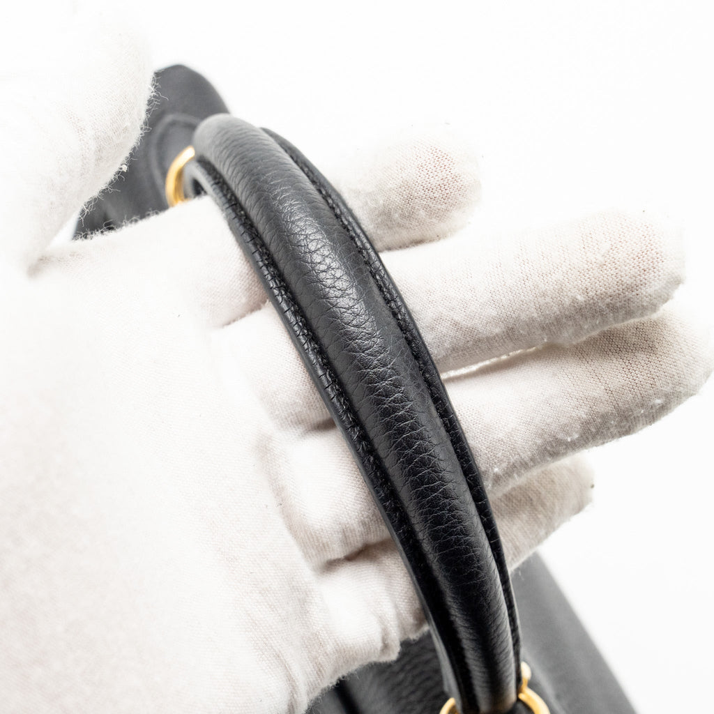 HERMES KELLY 25 TOGO BLACK GHW