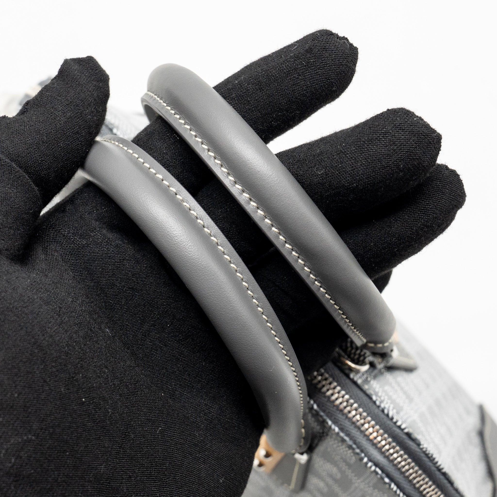 GOYARD VENDOME MINI BAG GOYARDINE CANVAS/CHEVROCHES CALFSKIN GREY SHW