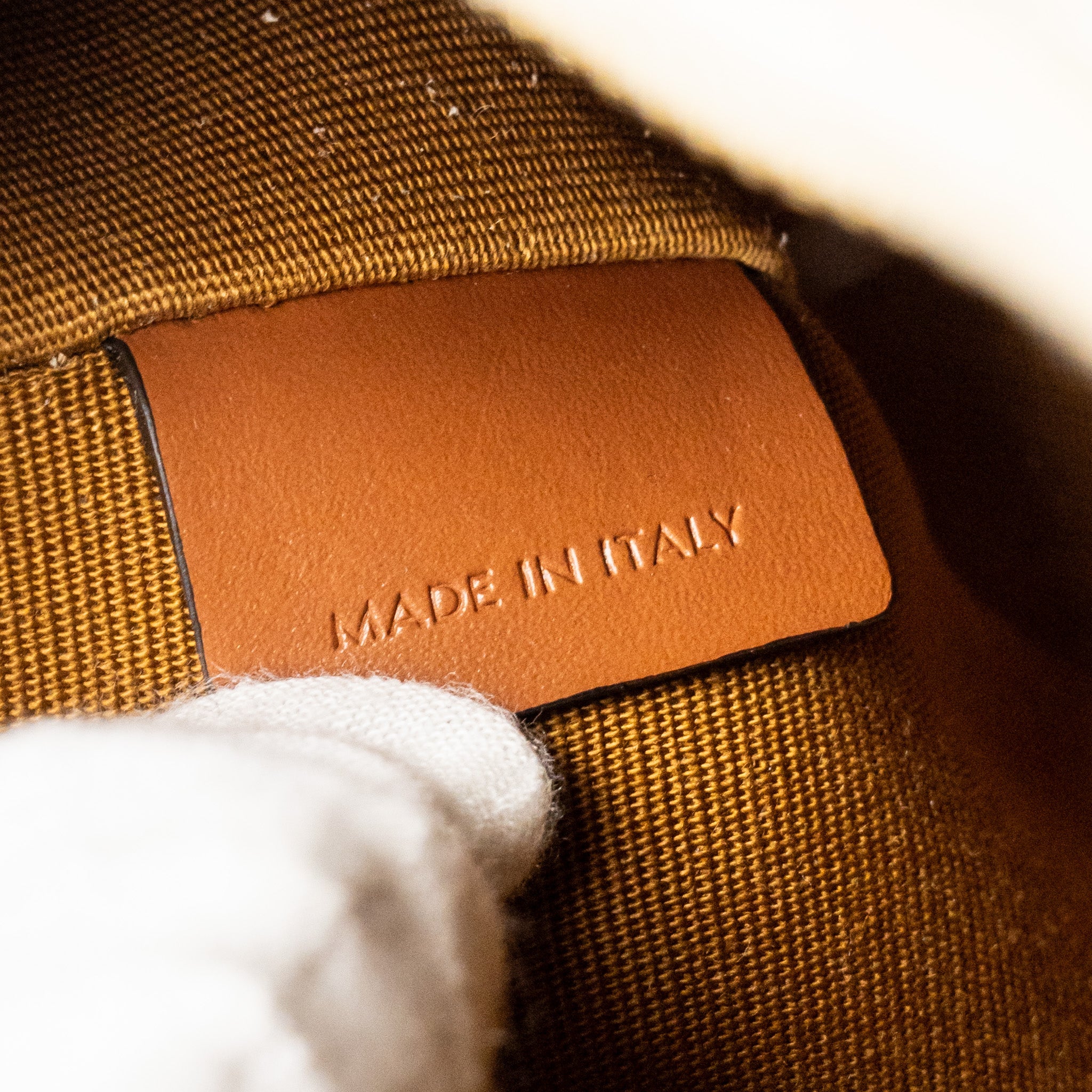 CELINE AVA BAG TRIOMPHE CANVAS/CALFSKIN WHITE/BROWN GHW