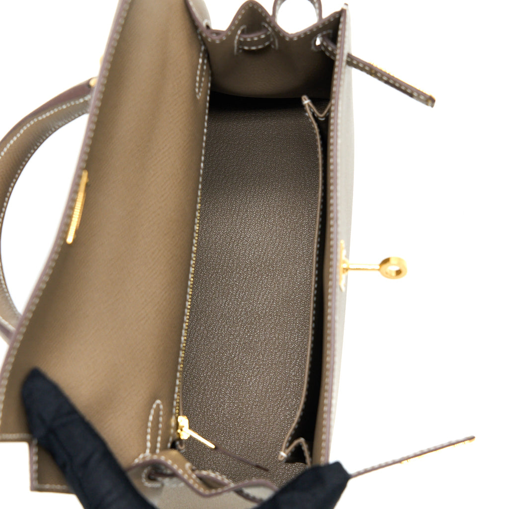 HERMES KELLY 25 EPSOM ETOUPE GHW