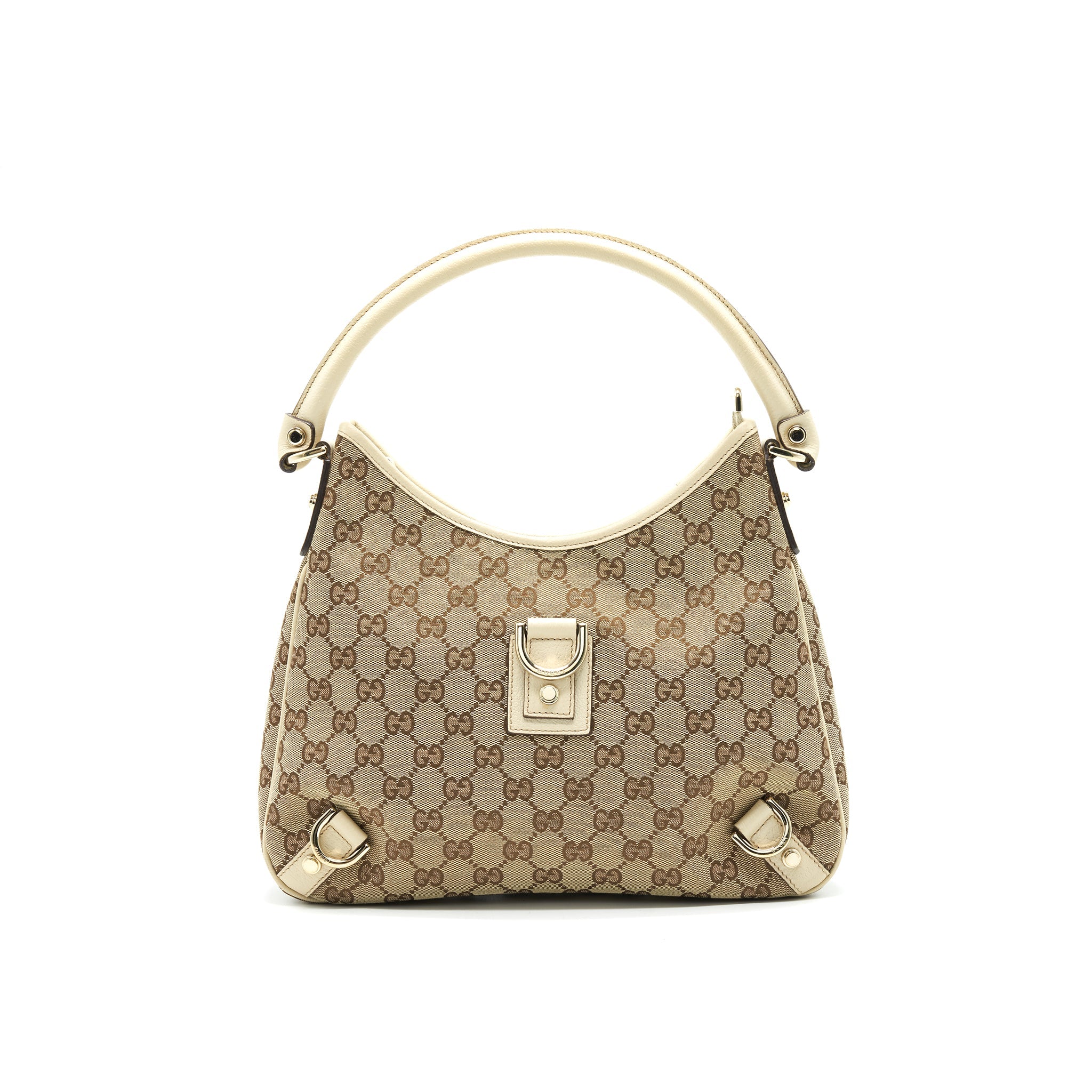 GUCCI ABBEY CANVAS LEATHER SHOULDER BAG