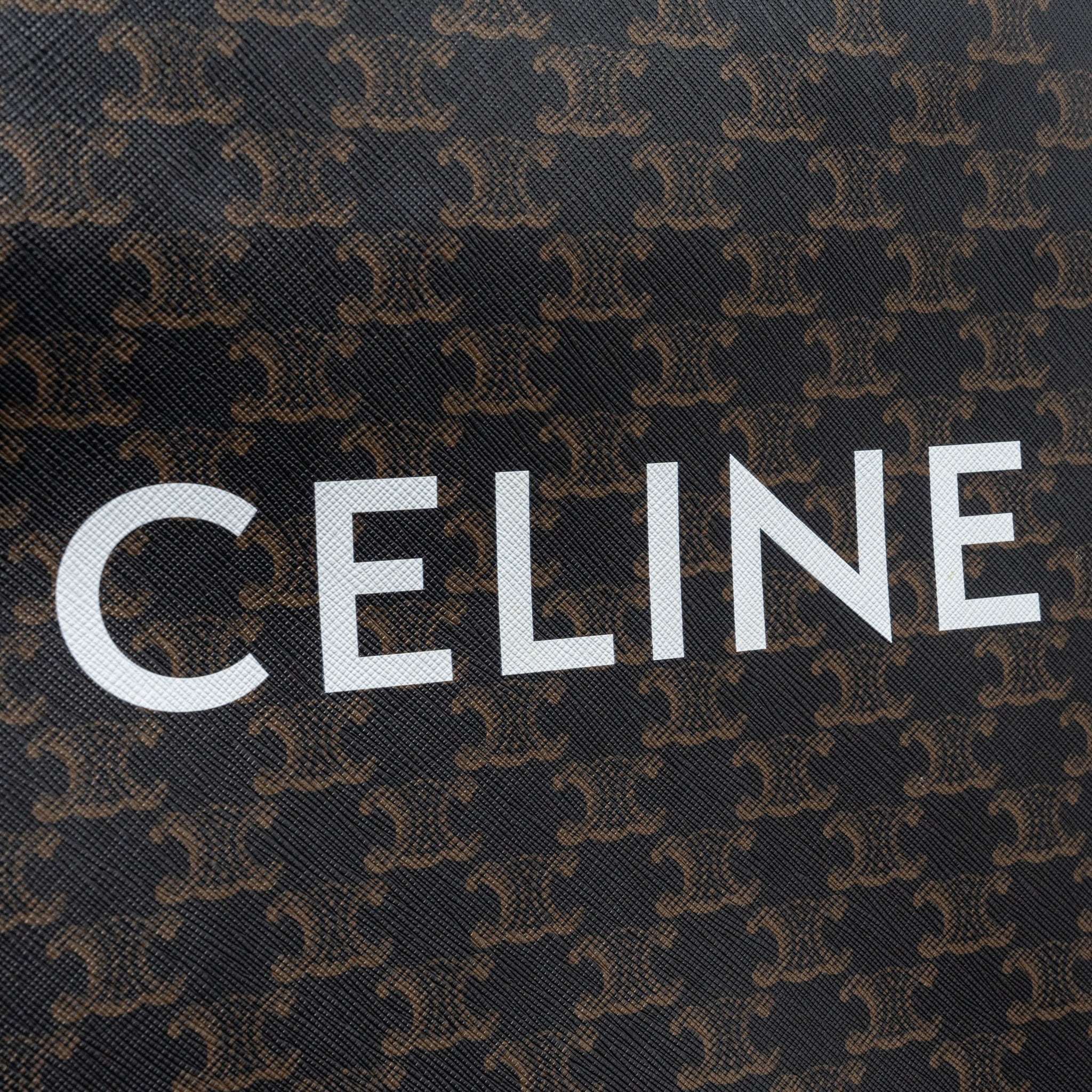 CELINE SMALL CABAS VERTICAL TRIOMPHE CANVAS / CALFSKIN TAN GHW