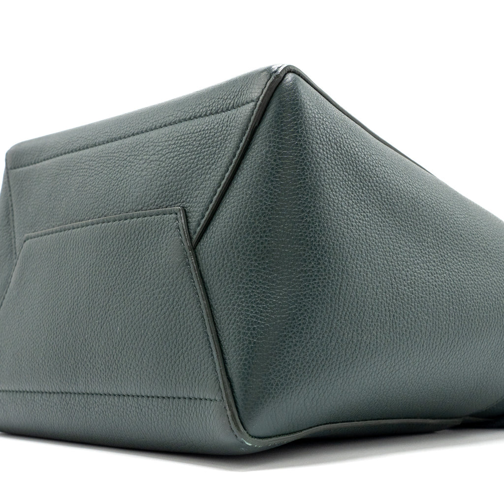 CELINE SANGLE BUCKET BAG CALFSKIN DARK GREEN GHW