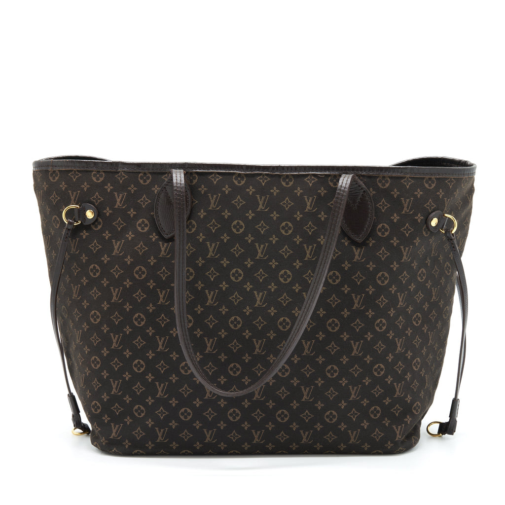 LOUIS VUITTON NEVERFULL MM MONOGRAM FABRIC DARK BROWN GHW