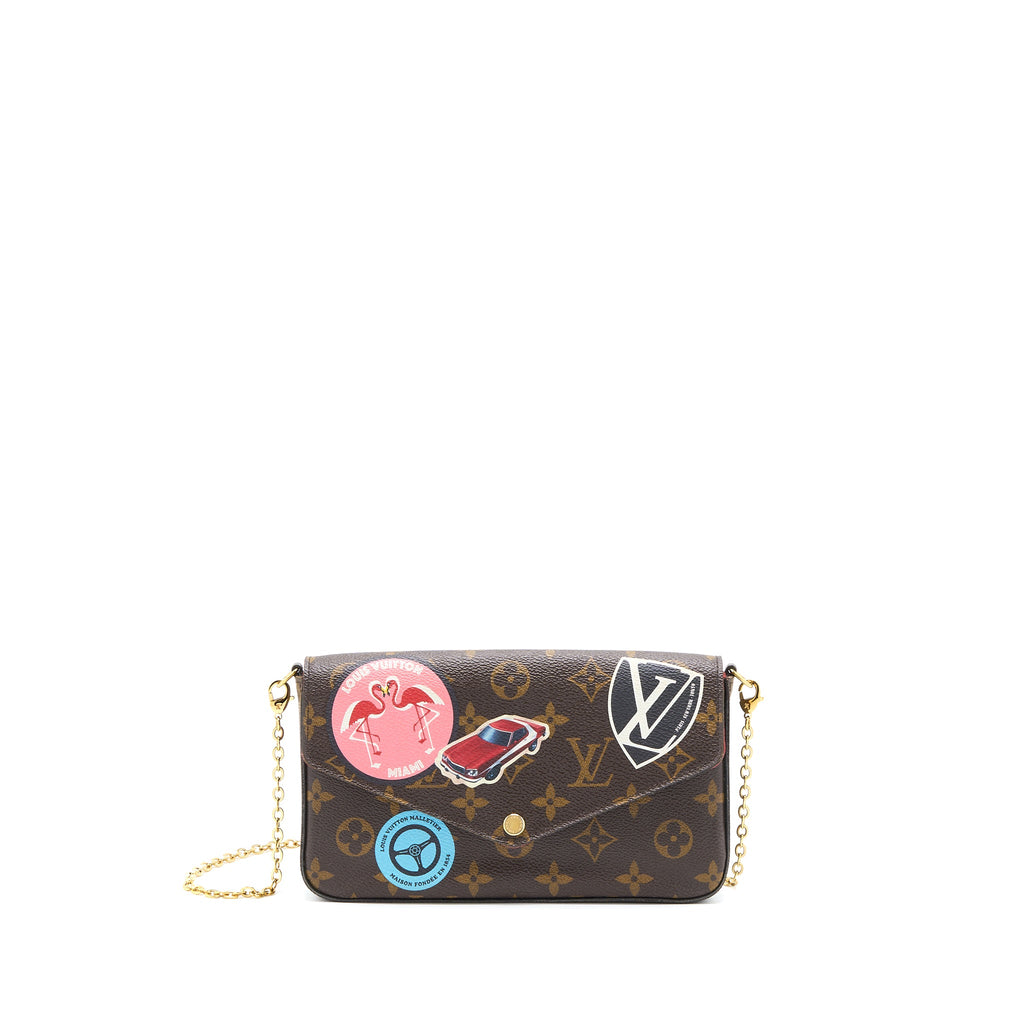 LOUIS VUITTON FELICIE POCHETTE LIMITED EDITION MONOGRAM CANVAS GHW