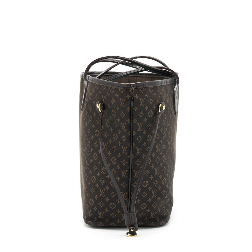 LOUIS VUITTON NEVERFULL MM MONOGRAM FABRIC DARK BROWN GHW