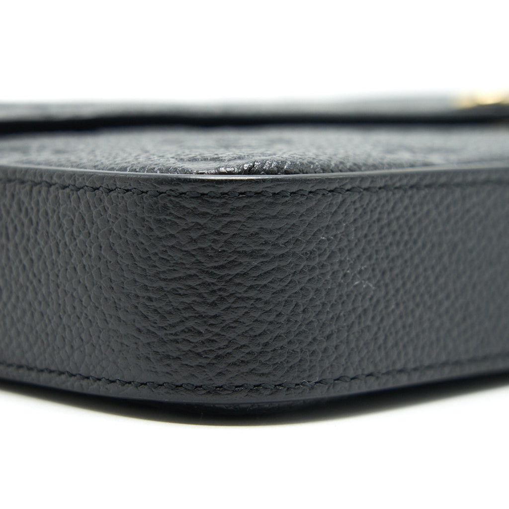 LOUIS VUITTON FELICIE POCHETTE MONOGRAM EMPREINTE LEATHER BLACK