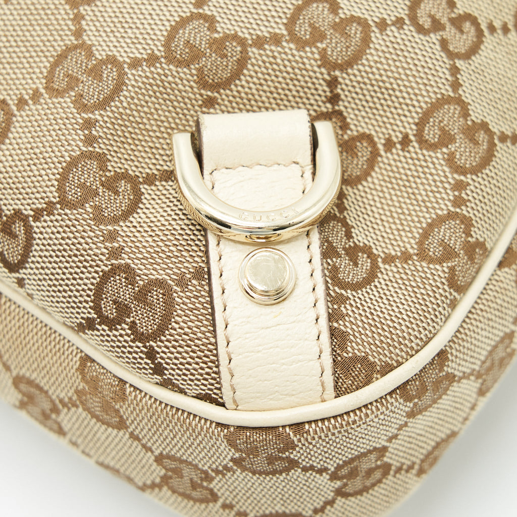 GUCCI ABBEY CANVAS LEATHER SHOULDER BAG