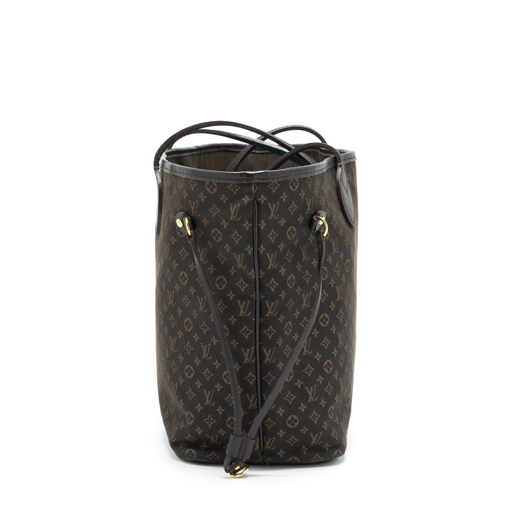 LOUIS VUITTON NEVERFULL MM MONOGRAM FABRIC DARK BROWN GHW