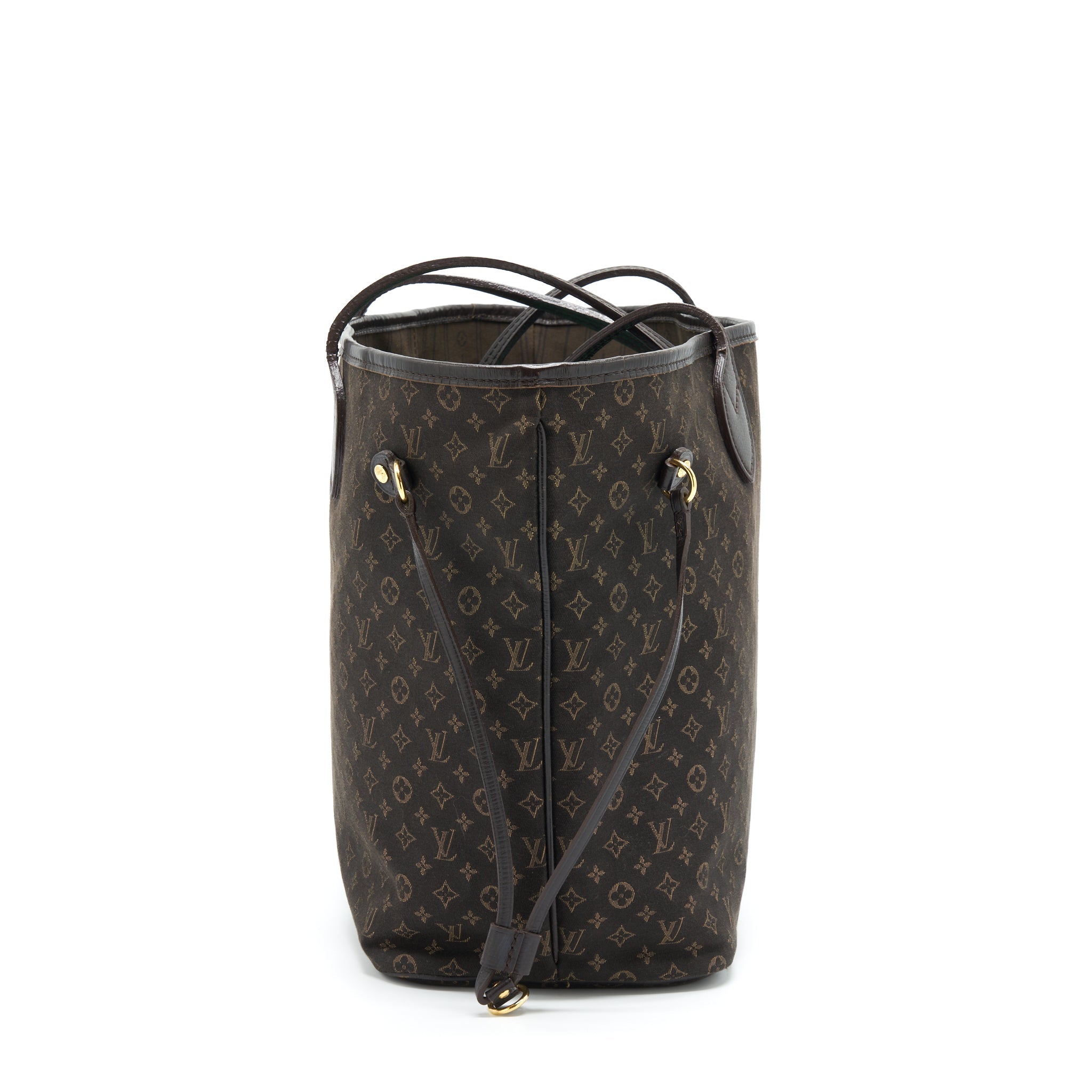 LOUIS VUITTON NEVERFULL MM MONOGRAM FABRIC DARK BROWN GHW