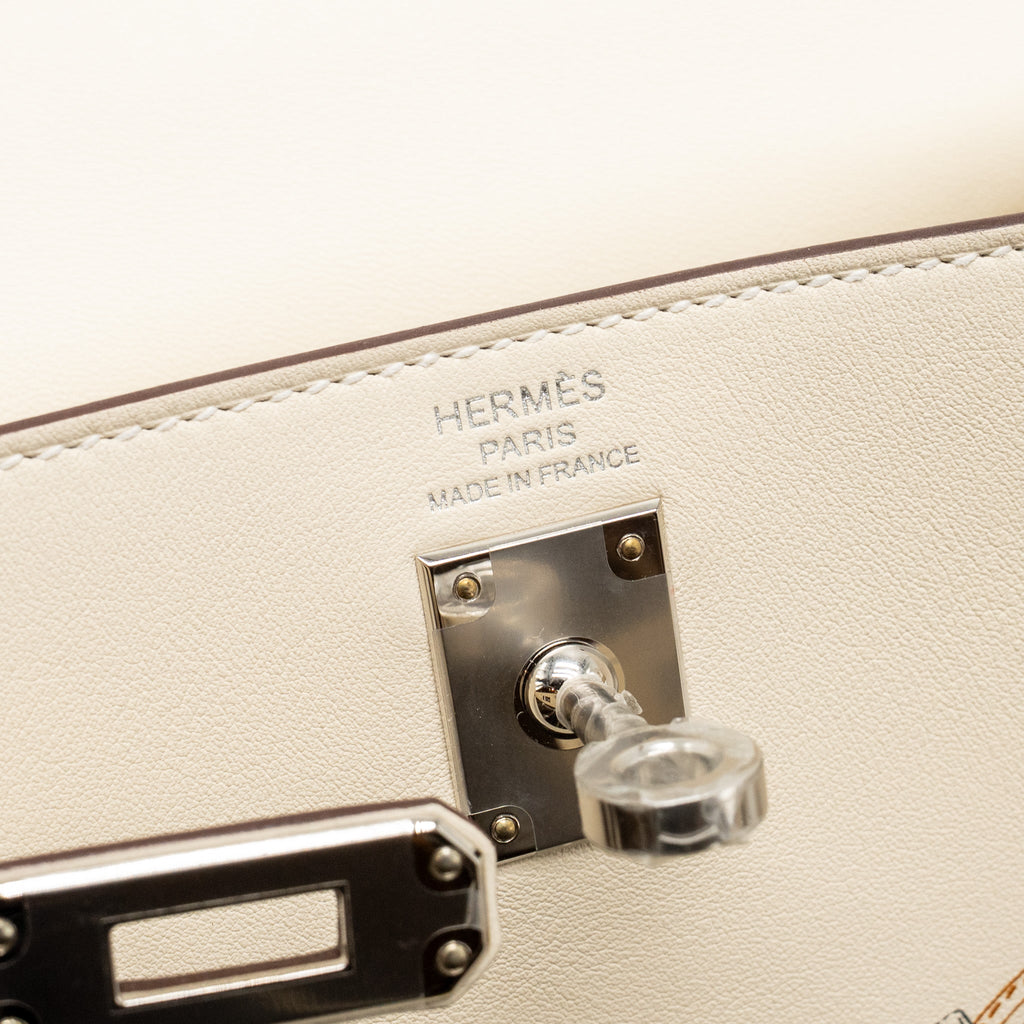 HERMES KELLY 25 IN AND OUT SWIFT IMPRIME NATA/MULTICOLOUR SHW