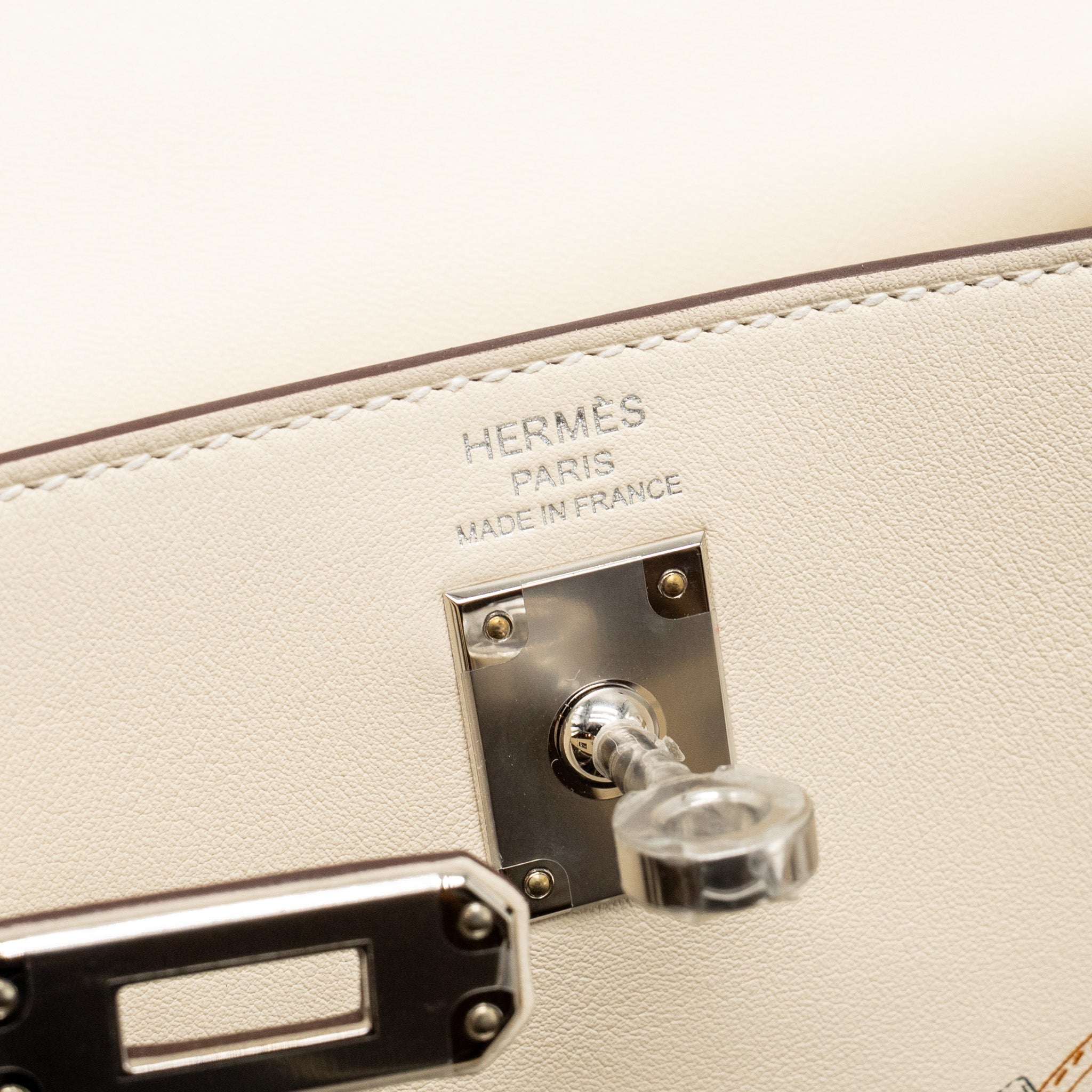 HERMES KELLY 25 IN AND OUT SWIFT IMPRIME NATA/MULTICOLOUR SHW