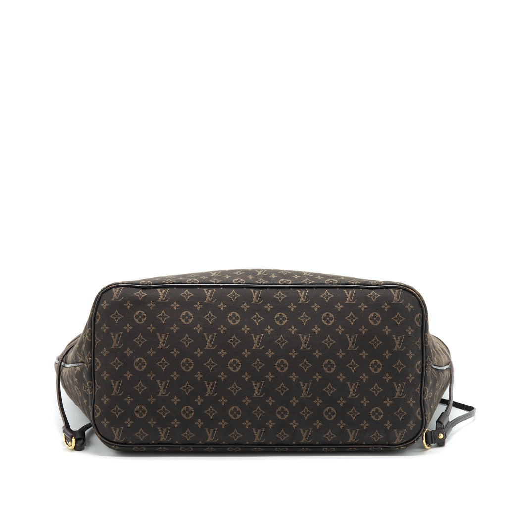 LOUIS VUITTON NEVERFULL MM MONOGRAM FABRIC DARK BROWN GHW